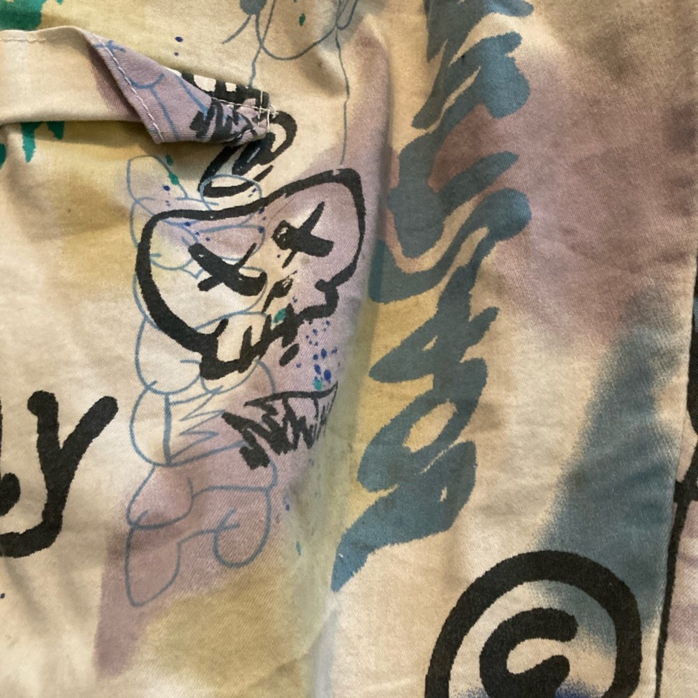 Colorful Abstract Drawstring Pants - Picture 2 of 3